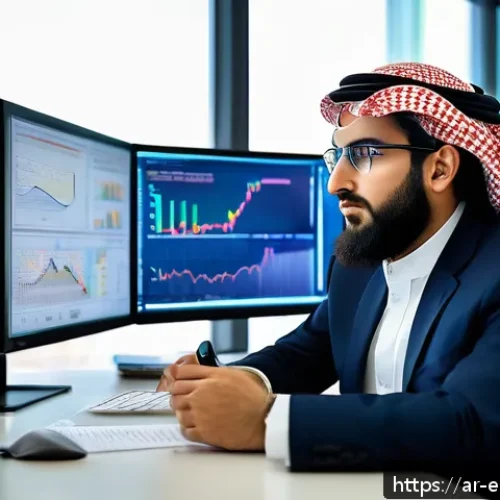 Home 30 기본적 분석과 기술적 분석 비교 - A professional Middle Eastern investor analyzing detailed financial reports in a modern office setti...